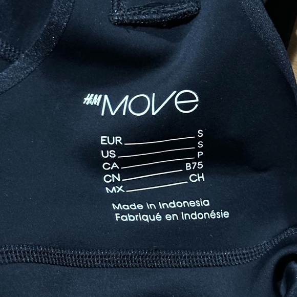 H&M Black Scuba Sports Bikini Top Women’s Size Small - Picture 3 of 3